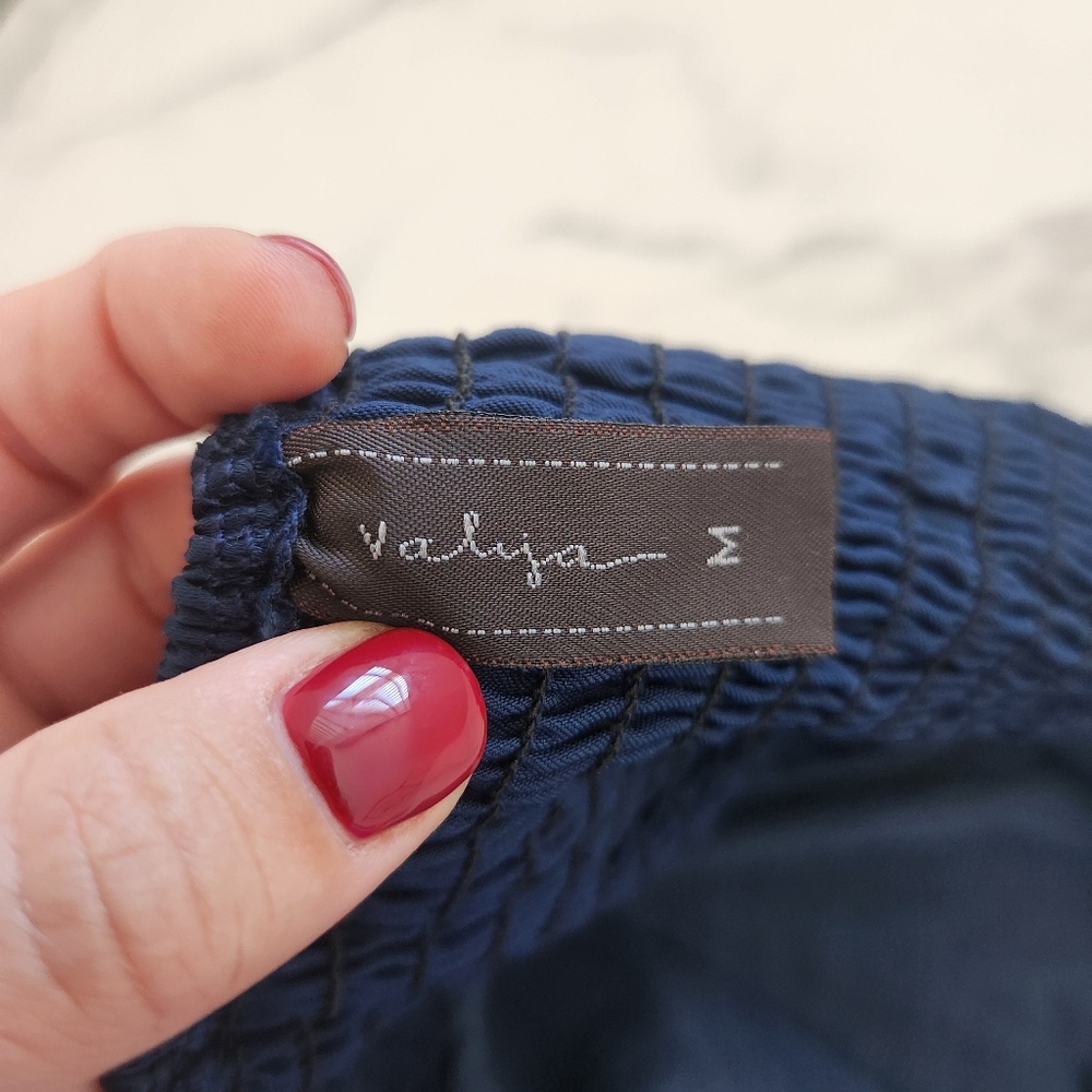 Valija Gitana Midnight Blue Strapless Bandeau Top Size Medium - Picture 11 of 15